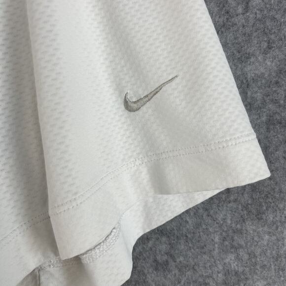 Nike Dri Fit Golf Polo Shirt Mens XL White Geometric Performance Stretch - Picture 5 of 15